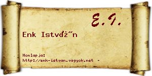 Enk István névjegykártya